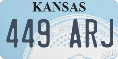 KS license plate 449ARJ