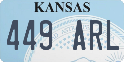 KS license plate 449ARL