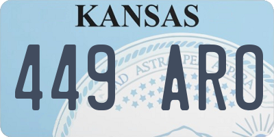 KS license plate 449ARO