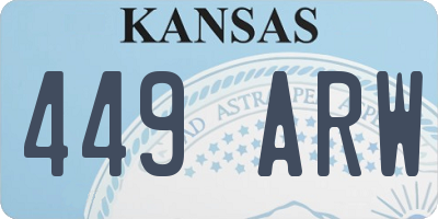 KS license plate 449ARW