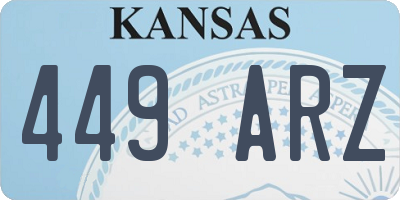 KS license plate 449ARZ