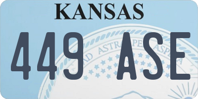 KS license plate 449ASE