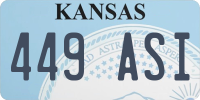 KS license plate 449ASI