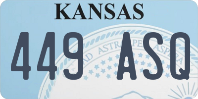 KS license plate 449ASQ