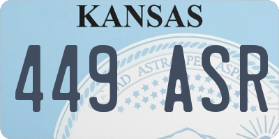 KS license plate 449ASR