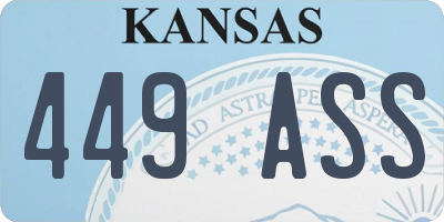 KS license plate 449ASS