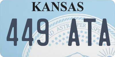 KS license plate 449ATA