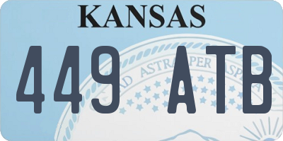 KS license plate 449ATB