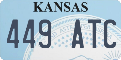 KS license plate 449ATC