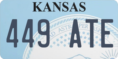 KS license plate 449ATE
