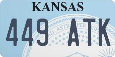 KS license plate 449ATK