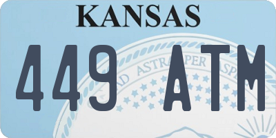 KS license plate 449ATM