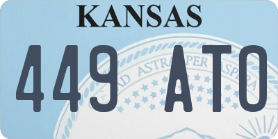 KS license plate 449ATO