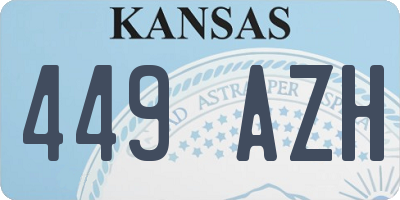 KS license plate 449AZH