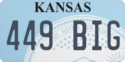 KS license plate 449BIG