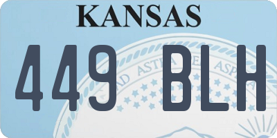 KS license plate 449BLH