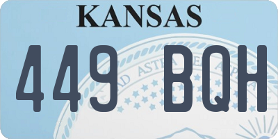 KS license plate 449BQH