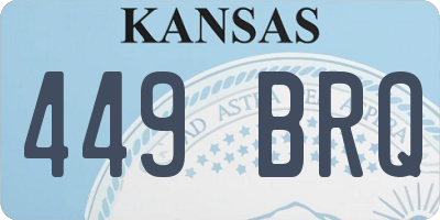 KS license plate 449BRQ