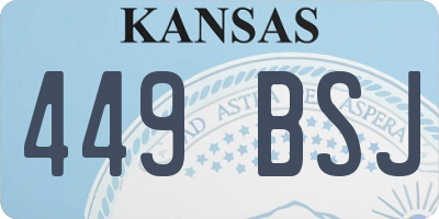 KS license plate 449BSJ