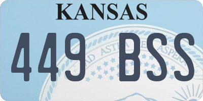 KS license plate 449BSS