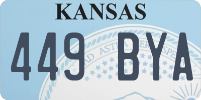 KS license plate 449BYA