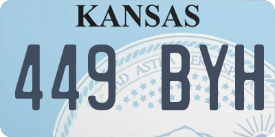 KS license plate 449BYH