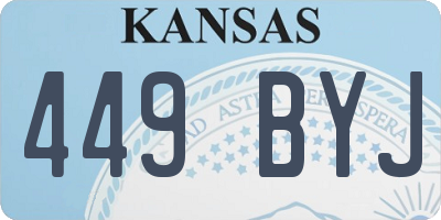 KS license plate 449BYJ