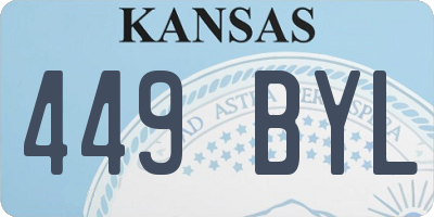 KS license plate 449BYL