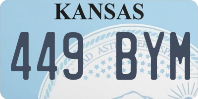 KS license plate 449BYM