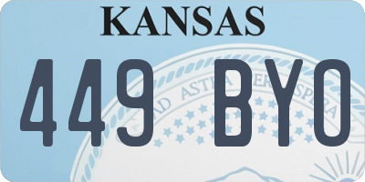 KS license plate 449BYO