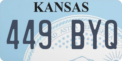 KS license plate 449BYQ