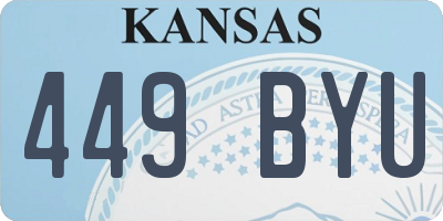 KS license plate 449BYU