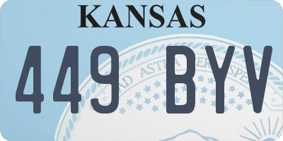 KS license plate 449BYV