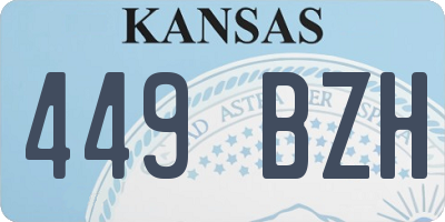 KS license plate 449BZH