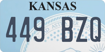 KS license plate 449BZQ
