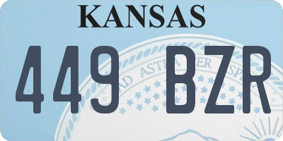 KS license plate 449BZR