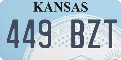 KS license plate 449BZT