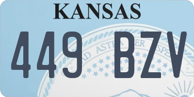 KS license plate 449BZV