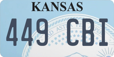 KS license plate 449CBI