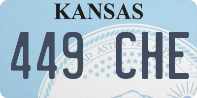 KS license plate 449CHE