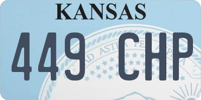 KS license plate 449CHP