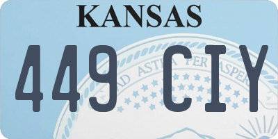KS license plate 449CIY