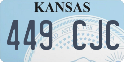 KS license plate 449CJC