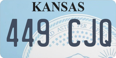 KS license plate 449CJQ