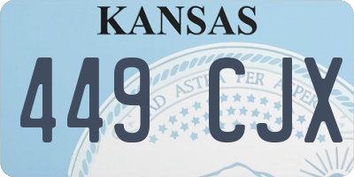 KS license plate 449CJX