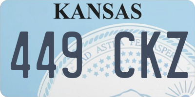 KS license plate 449CKZ