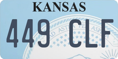 KS license plate 449CLF