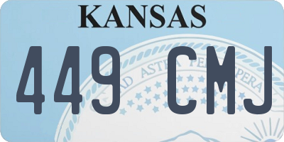 KS license plate 449CMJ