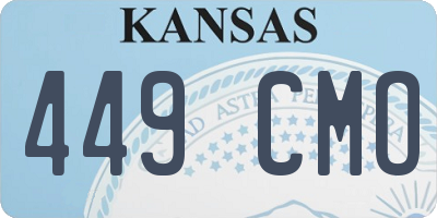 KS license plate 449CMO