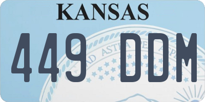 KS license plate 449DDM